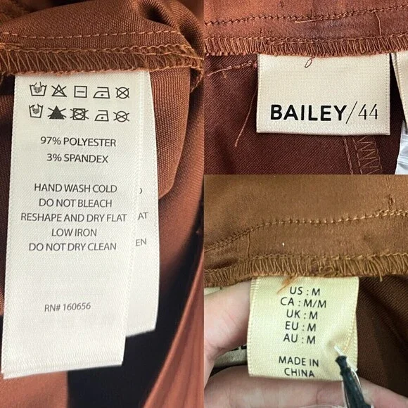 Bailey 44 Womens Size M Brown Satin Cargo Taper High Waisted Trouser NEW Pants - Picture 4 of 8